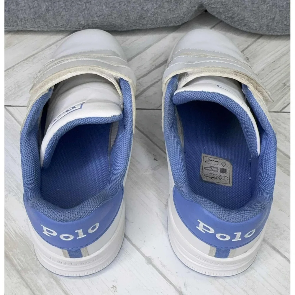 POLO RALPH LAUREN Heritage Court‎ II Bear EZ Sneakers Girls Size 13.5 Preppy